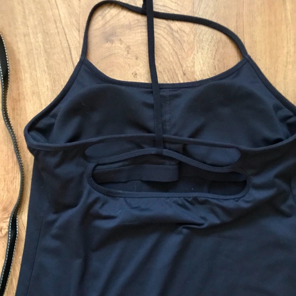 Fabletics Black Dress w/ T-Back with Straps Built N Bra Great for Causal Outing - Picture 6 of 7